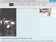 Tablet Screenshot of columbiafestivalofwinds.org